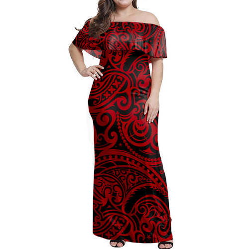 Polynesia Off Shoulder Maori Pattern