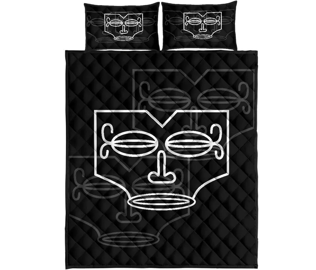 Marquesas Islands Polynesian Quilt Bed Set