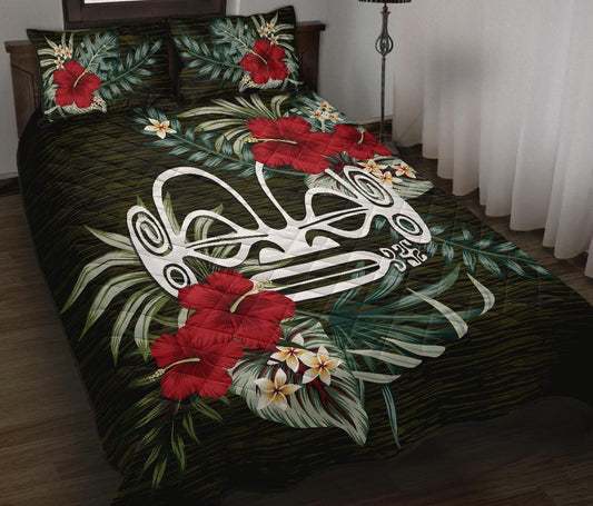Marquesas Islands Polynesian Quilt Bed Set - Special Hibiscus