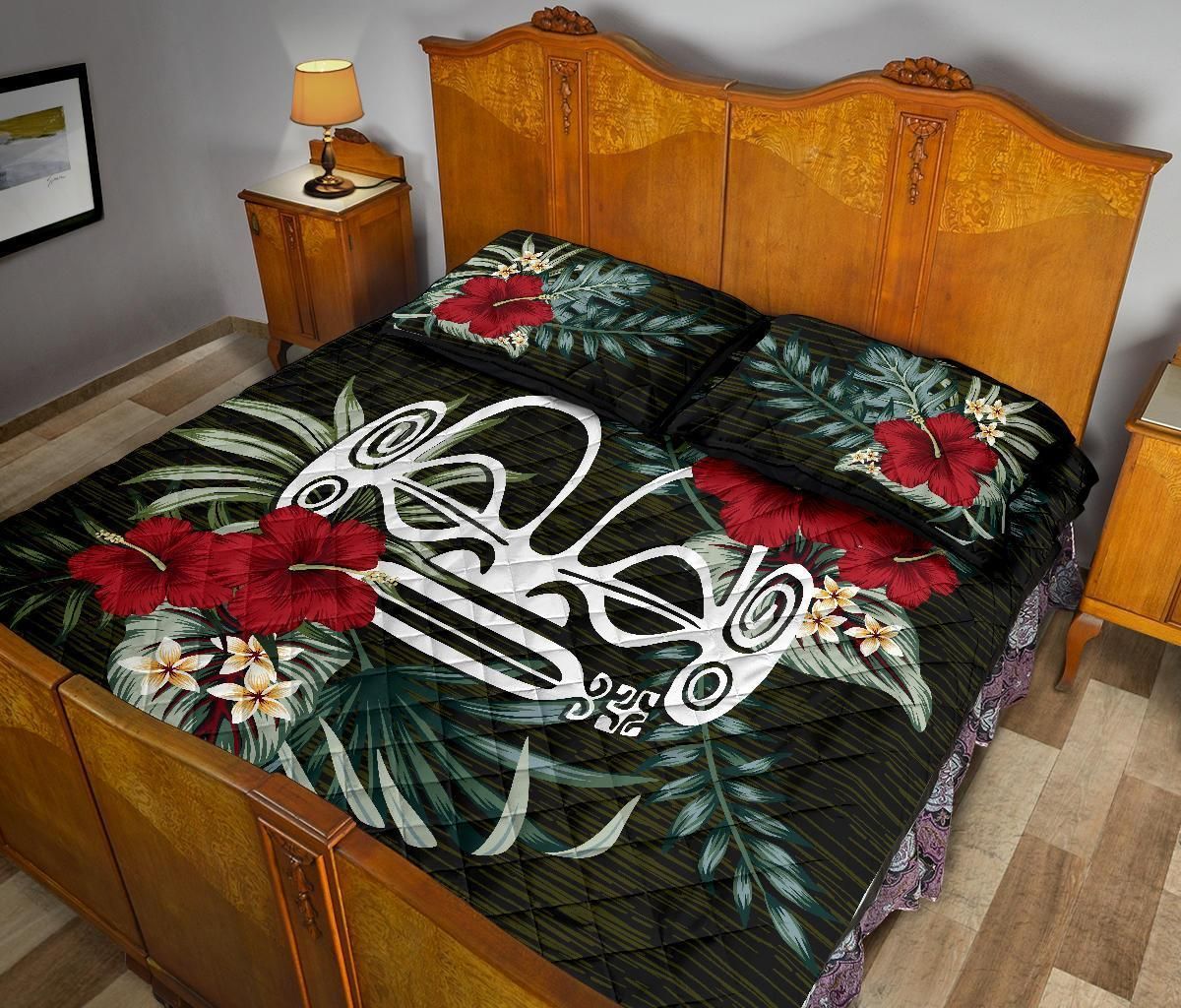 Marquesas Islands Polynesian Quilt Bed Set - Special Hibiscus