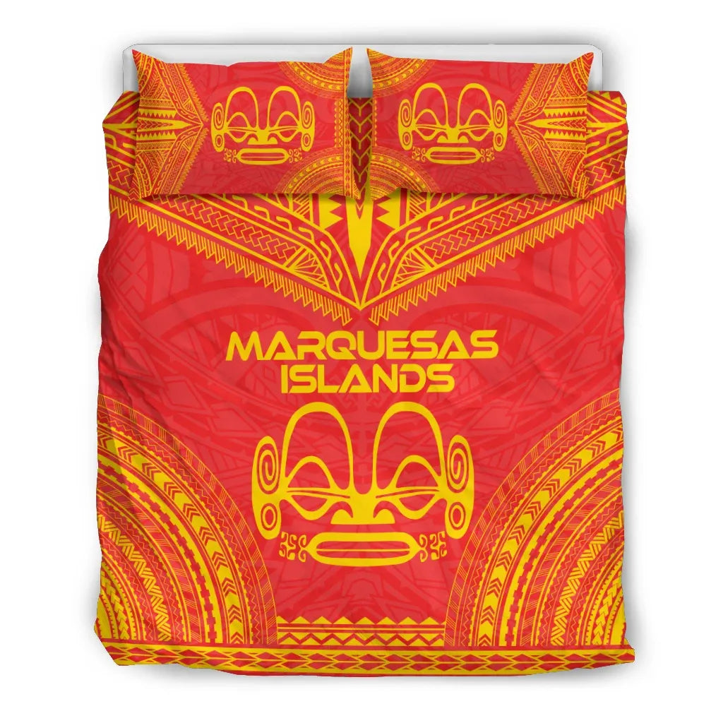 Marquesas Islands Flag Polynesian Chief Duvet Cover Set