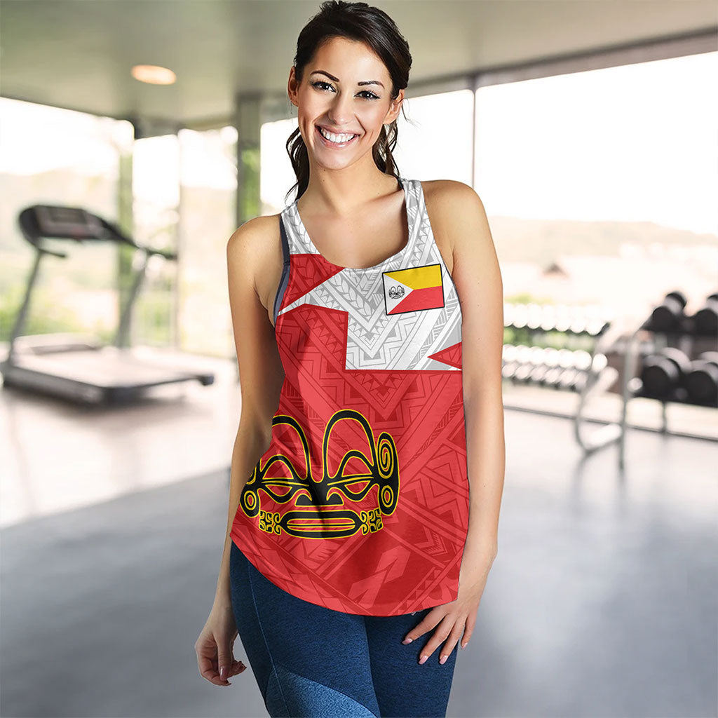 Marquesas Islands Women Tank Polynesian Tattoo Flag And Coat Of Arms