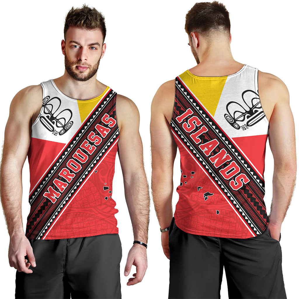 Marquesas Islands Tank Top Flag And Coat Of Arms