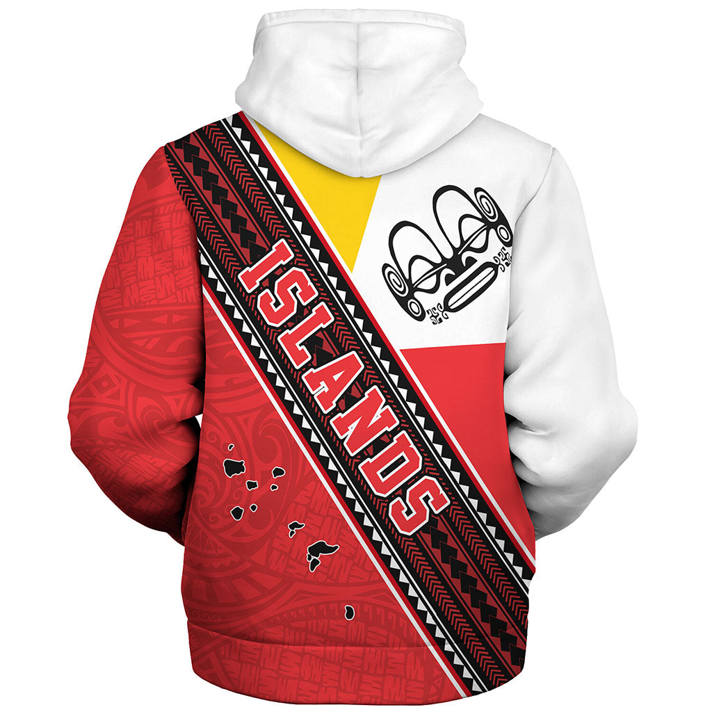 Marquesas Islands Sherpa Hoodie Flag And Coat Of Arms