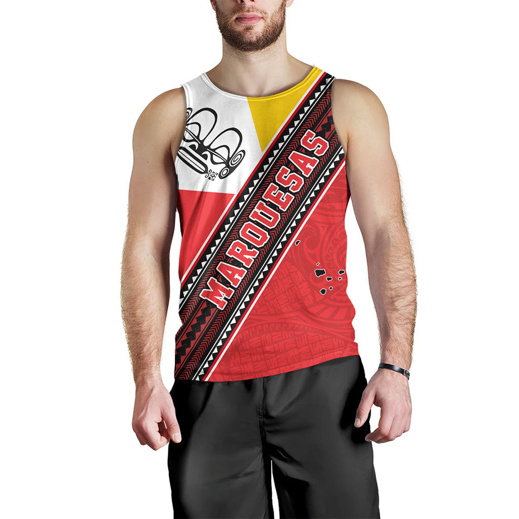 Marquesas Islands Tank Top Flag And Coat Of Arms