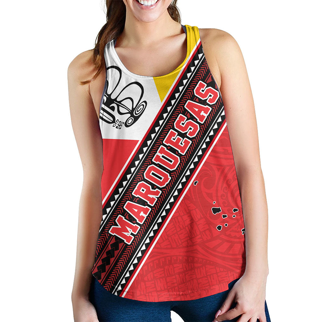 Marquesas Islands Women Tank Flag And Coat Of Arms
