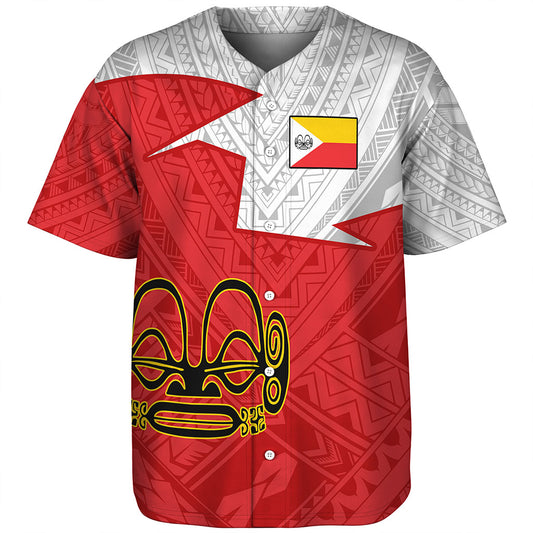 Marquesas Islands Baseball Shirt Polynesian Tattoo Flag And Coat Of Arms