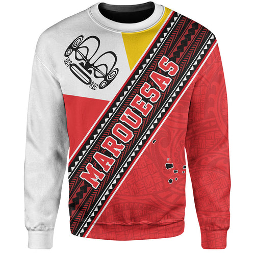 Marquesas Islands Sweatshirt Flag And Coat Of Arms