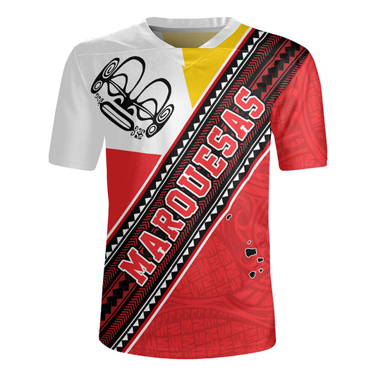 Marquesas Islands Rugby Jersey Flag And Coat Of Arms