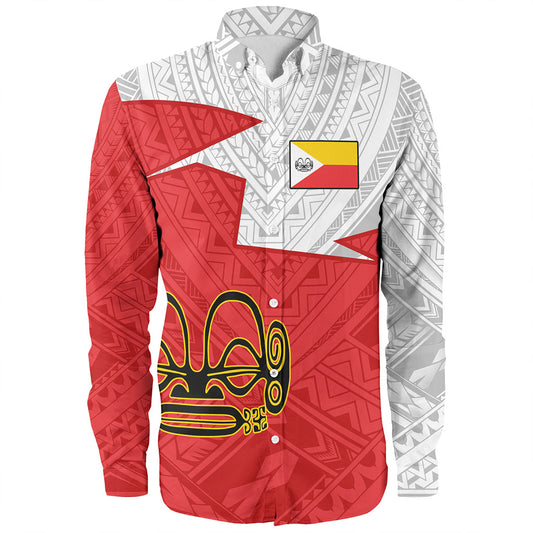 Marquesas Islands Long Sleeve Shirt Polynesian Tattoo Flag And Coat Of Arms