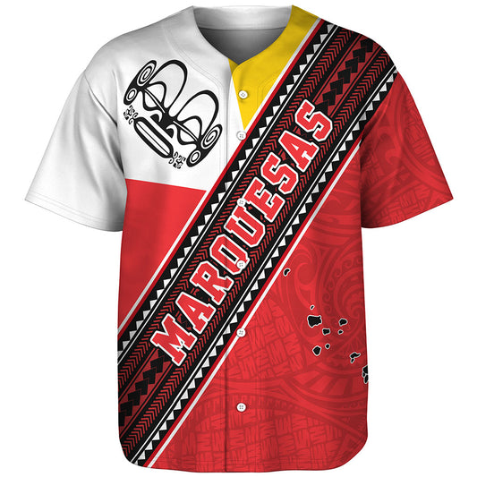 Marquesas Islands Baseball Shirt Flag And Coat Of Arms