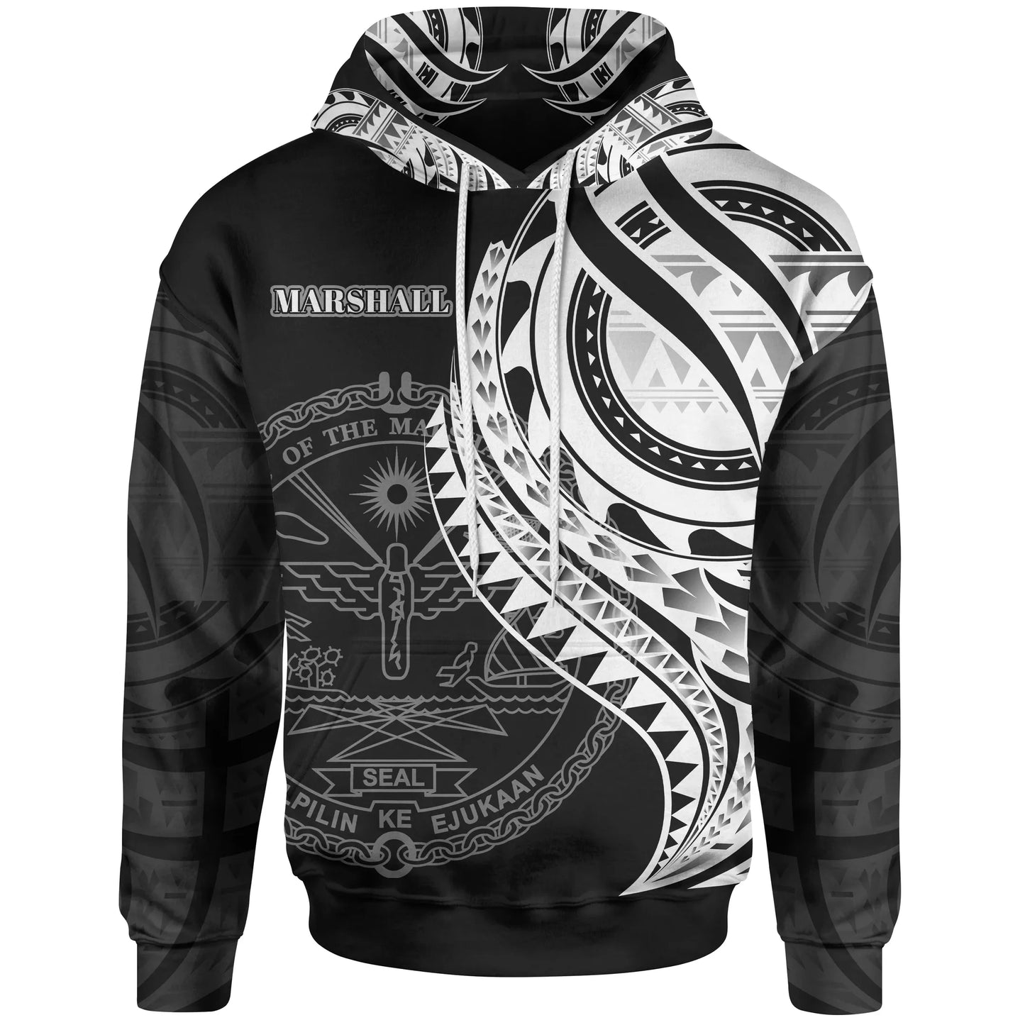 Marshall Islands Hoodie - Polynesian Patterns Best Marshall Ever
