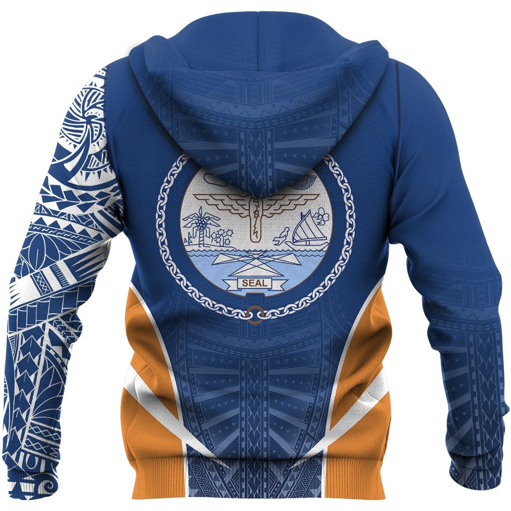 Marshall Islands Active Special Hoodie - Marshall Islands Flag Polynesian Tattoo