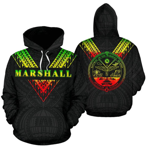 Marshall Islands All Over Hoodie - Reggae Color Sailor Style