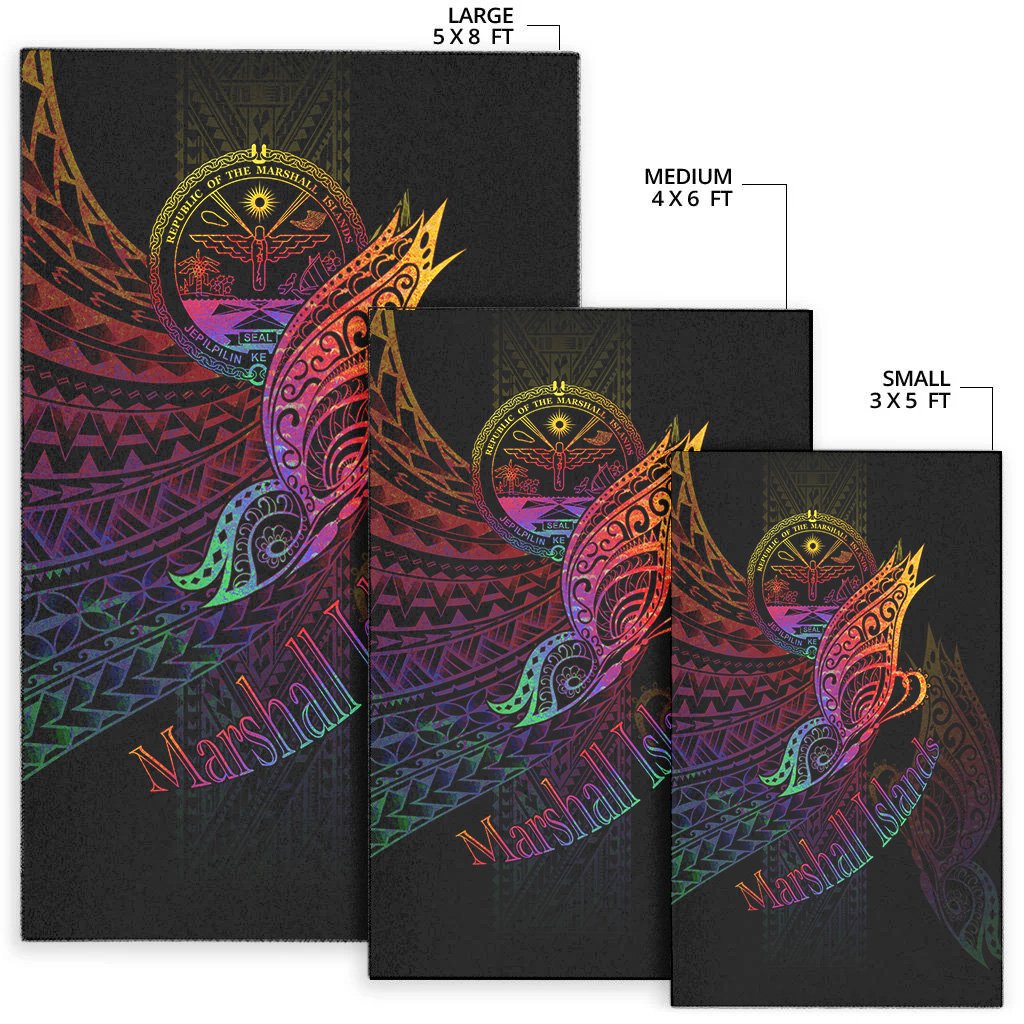 Marshall Islandss Area Rug - Butterfly Polynesian Style