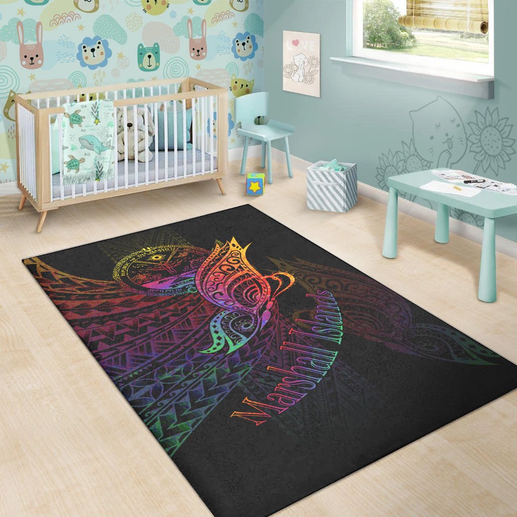 Marshall Islandss Area Rug - Butterfly Polynesian Style