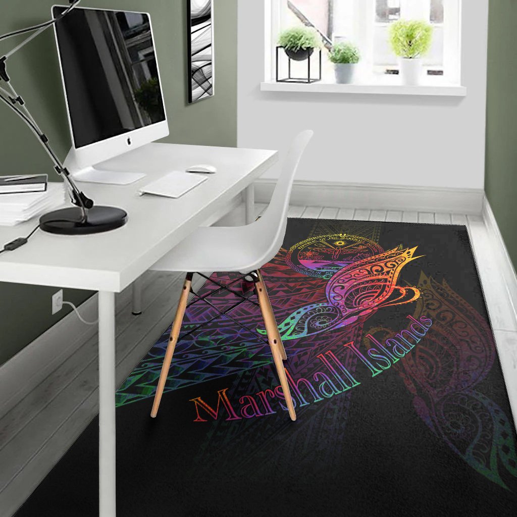 Marshall Islandss Area Rug - Butterfly Polynesian Style
