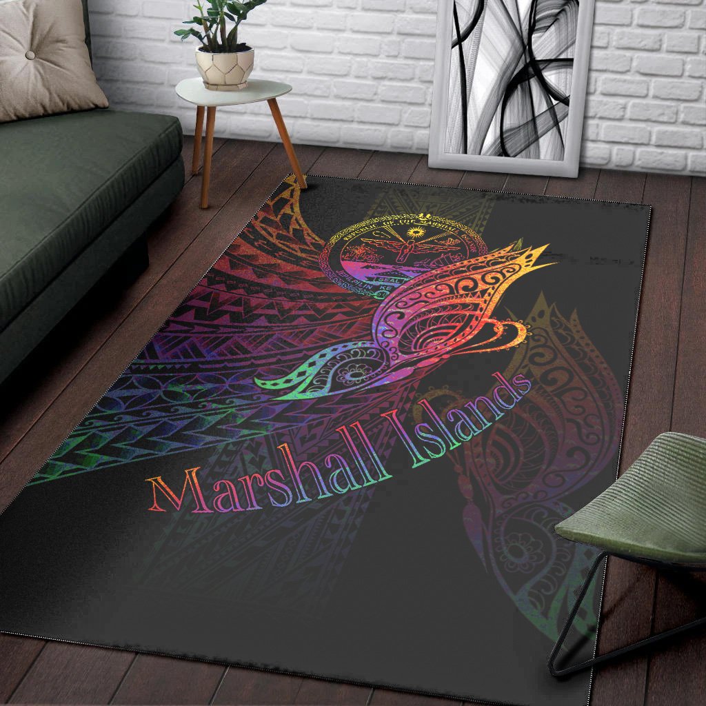 Marshall Islandss Area Rug - Butterfly Polynesian Style