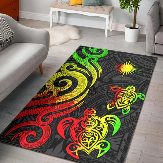 Marshall Islandss Area Rug - Reggae Tentacle Turtle