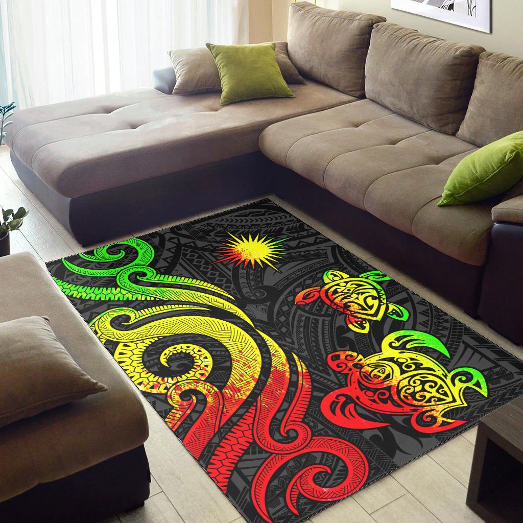 Marshall Islandss Area Rug - Reggae Tentacle Turtle