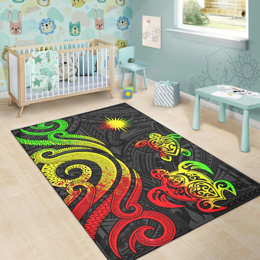 Marshall Islandss Area Rug - Reggae Tentacle Turtle