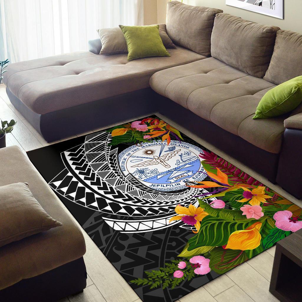 Marshall Islandss Area Rug - Seal Spiral Polynesian Patterns