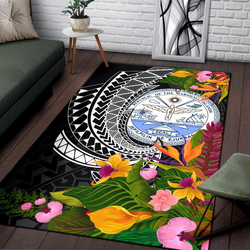 Marshall Islandss Area Rug - Seal Spiral Polynesian Patterns