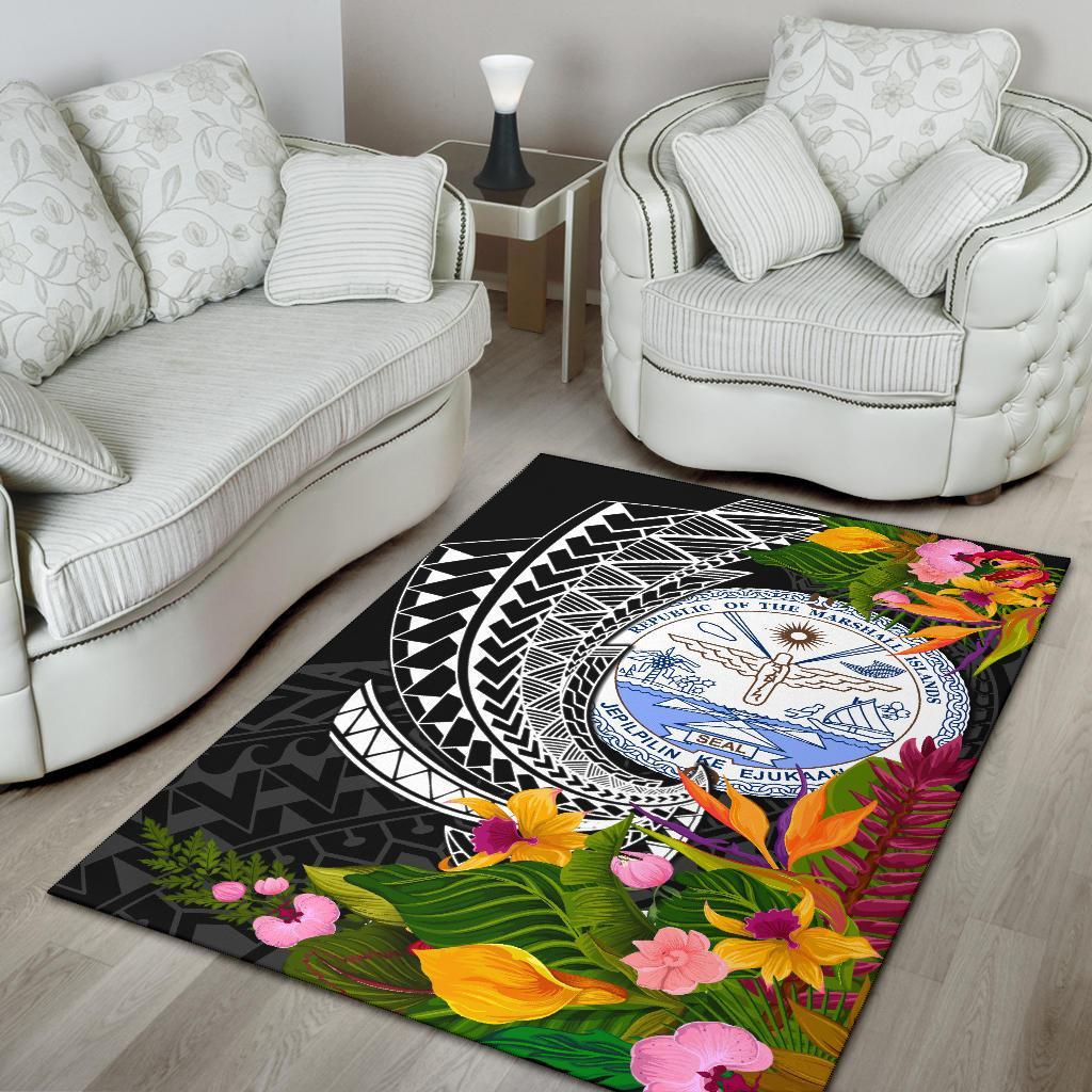 Marshall Islandss Area Rug - Seal Spiral Polynesian Patterns