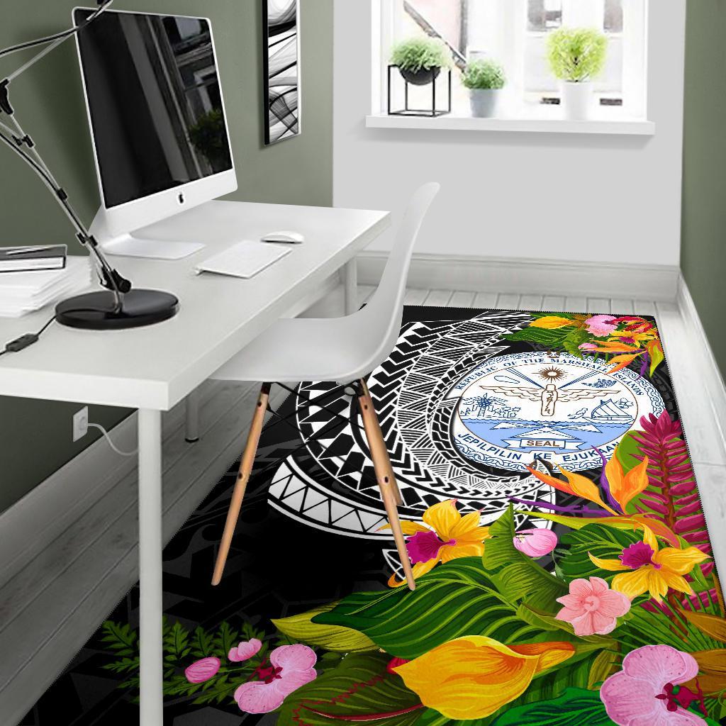 Marshall Islandss Area Rug - Seal Spiral Polynesian Patterns