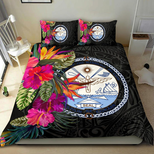 Marshall Islands Bedding Set - Hibiscus Polynesian Pattern