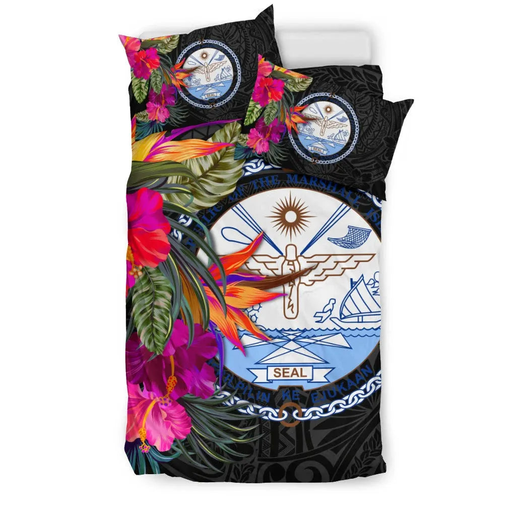 Marshall Islands Bedding Set - Hibiscus Polynesian Pattern