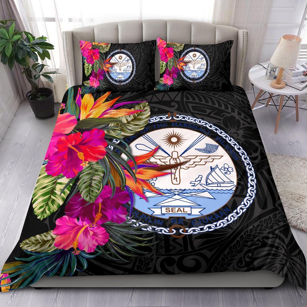 Marshall Islands Bedding Set - Hibiscus Polynesian Pattern