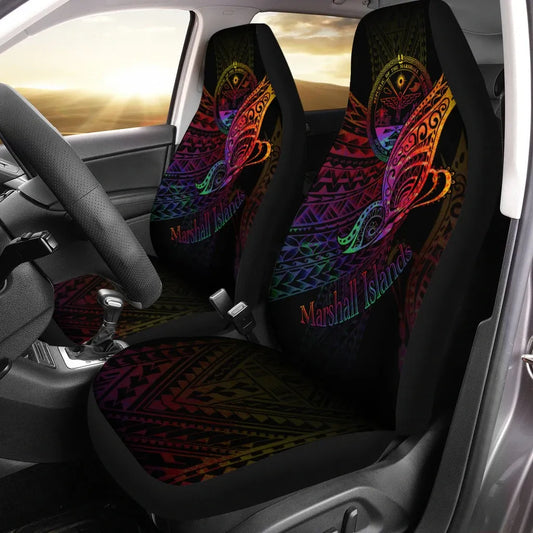 Marshall Islands Car Seat Cover - Butterfly Polynesian Style