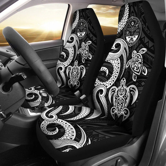 Marshall Islands Car Seat Covers - White Tentacle Turtle Crest
