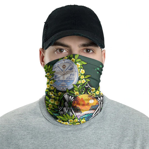 Marshall Islands Crest Neck Gaiter - Ti Leaf Lei Turtle