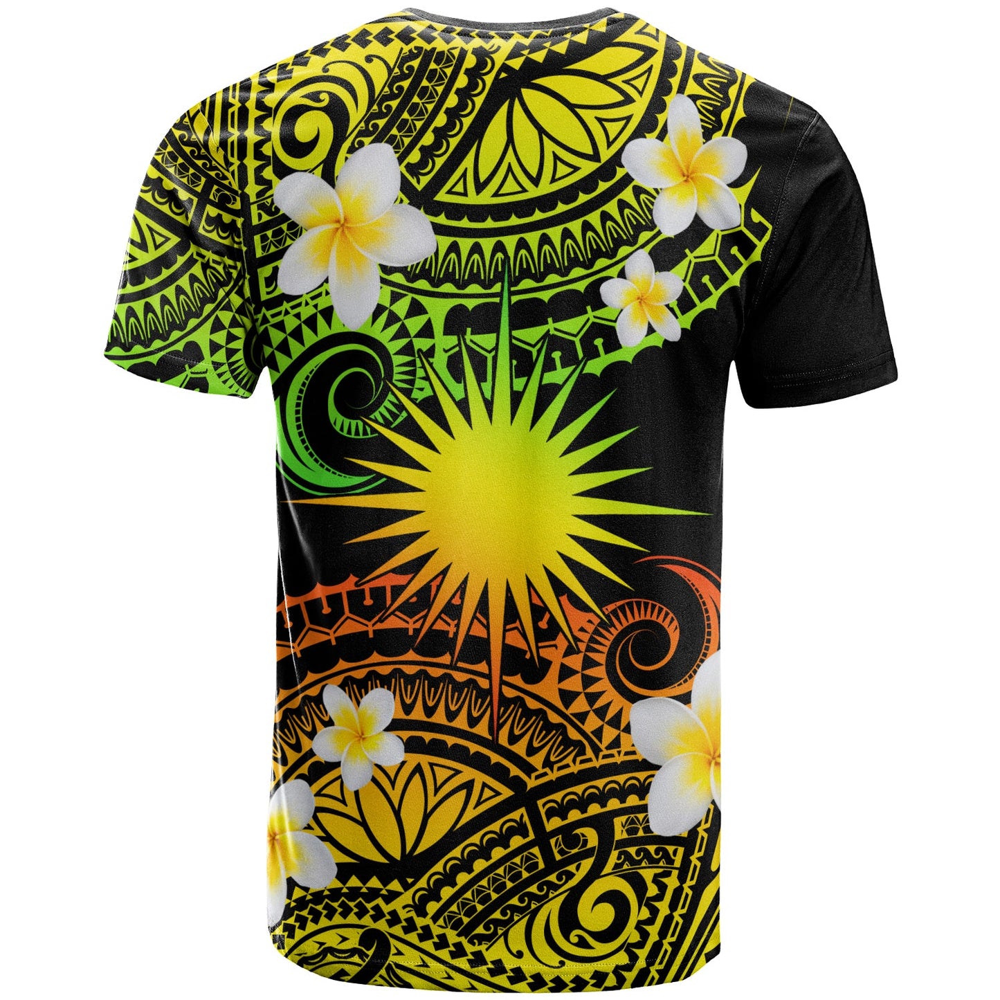 Marshall Islands Custom Personalised T-Shirt - Plumeria Polynesian Vibe Reggae