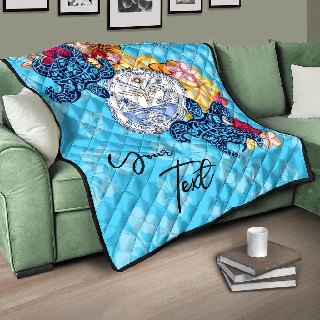 Marshall Islands Custom Personalised Premium Quilt - Tropical Style