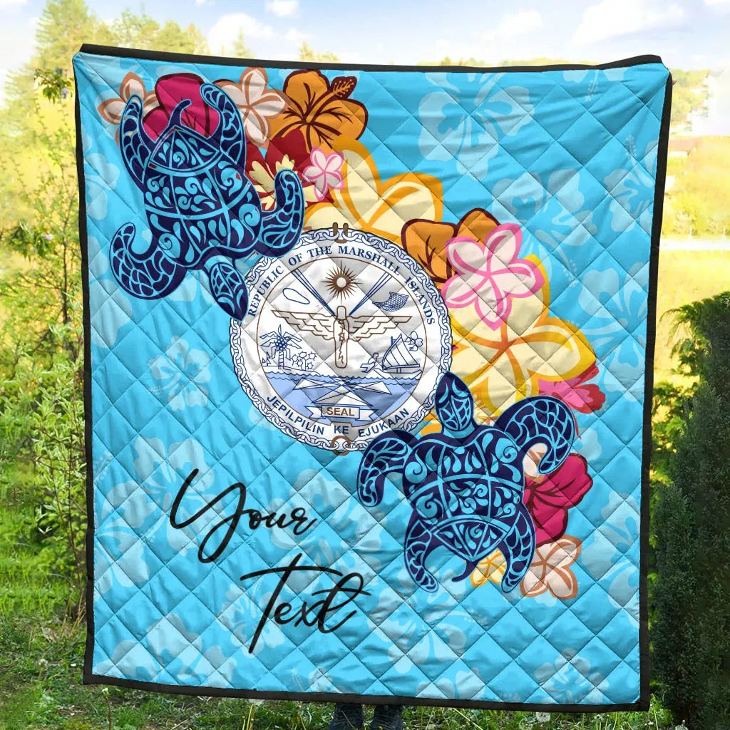 Marshall Islands Custom Personalised Premium Quilt - Tropical Style