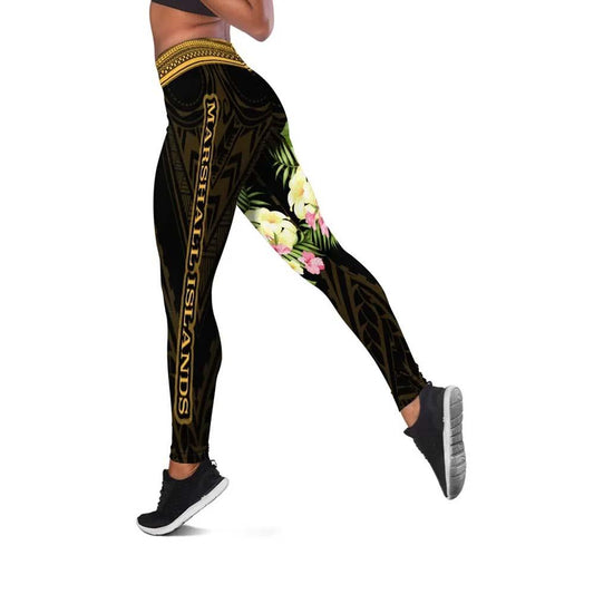 Marshall Islands Legging - Polynesian Gold Patterns Collection