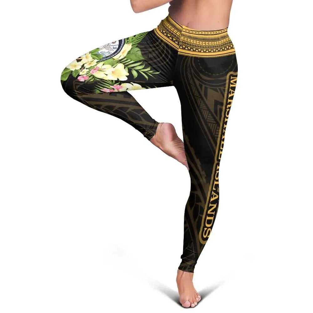 Marshall Islands Legging - Polynesian Gold Patterns Collection
