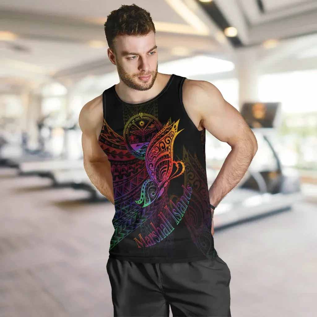 Marshall Islands Men Tank Top - Butterfly Polynesian Style