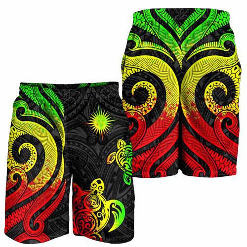 Marshall Islands Men Short - Reggae Tentacle Turtle Crest