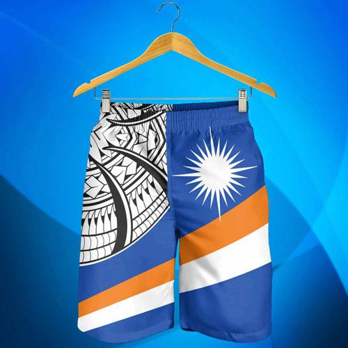 Marshall Islands Men Shorts -Ginger Lei Pattern