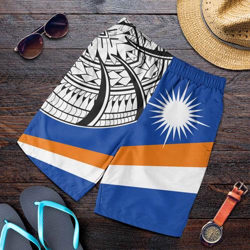 Marshall Islands Men Shorts -Ginger Lei Pattern