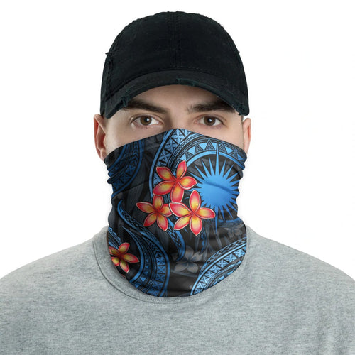 Marshall Islands Neck Gaiter - Plumeria Blue