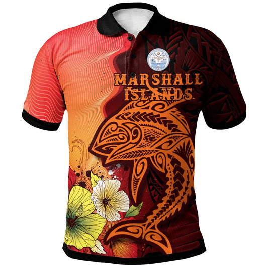 Marshall Islands Polo Shirt - Tribal Tuna Fish