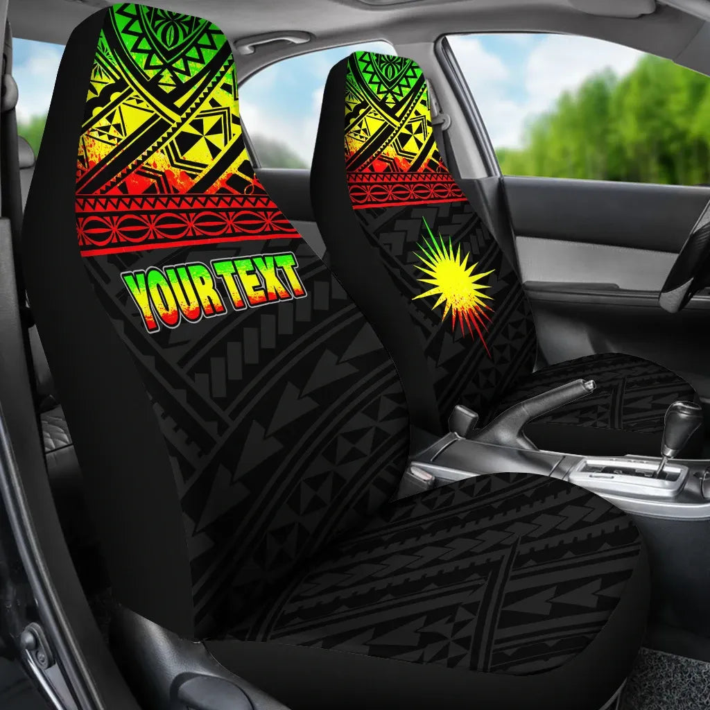 Marshall Islands Car Seat Covers - Marshall Islands Flag Polynesian Reggae Horizontal