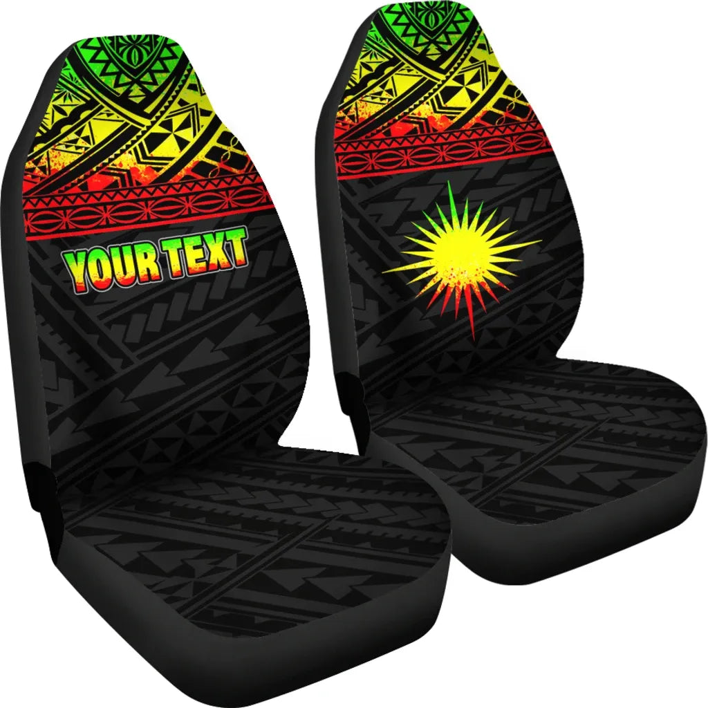 Marshall Islands Car Seat Covers - Marshall Islands Flag Polynesian Reggae Horizontal