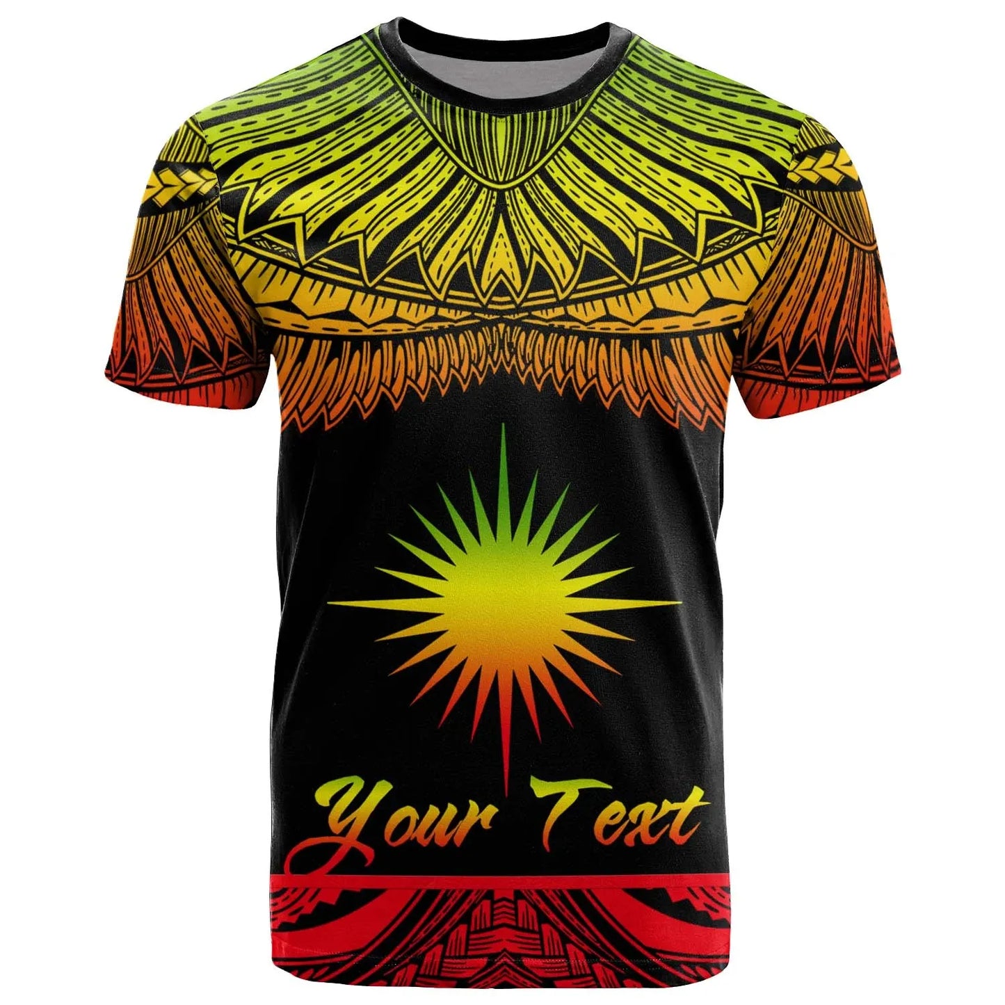 Marshall Islands Polynesian Custom Personalised T-Shirt - Marshall Islands Pride Reggae Version