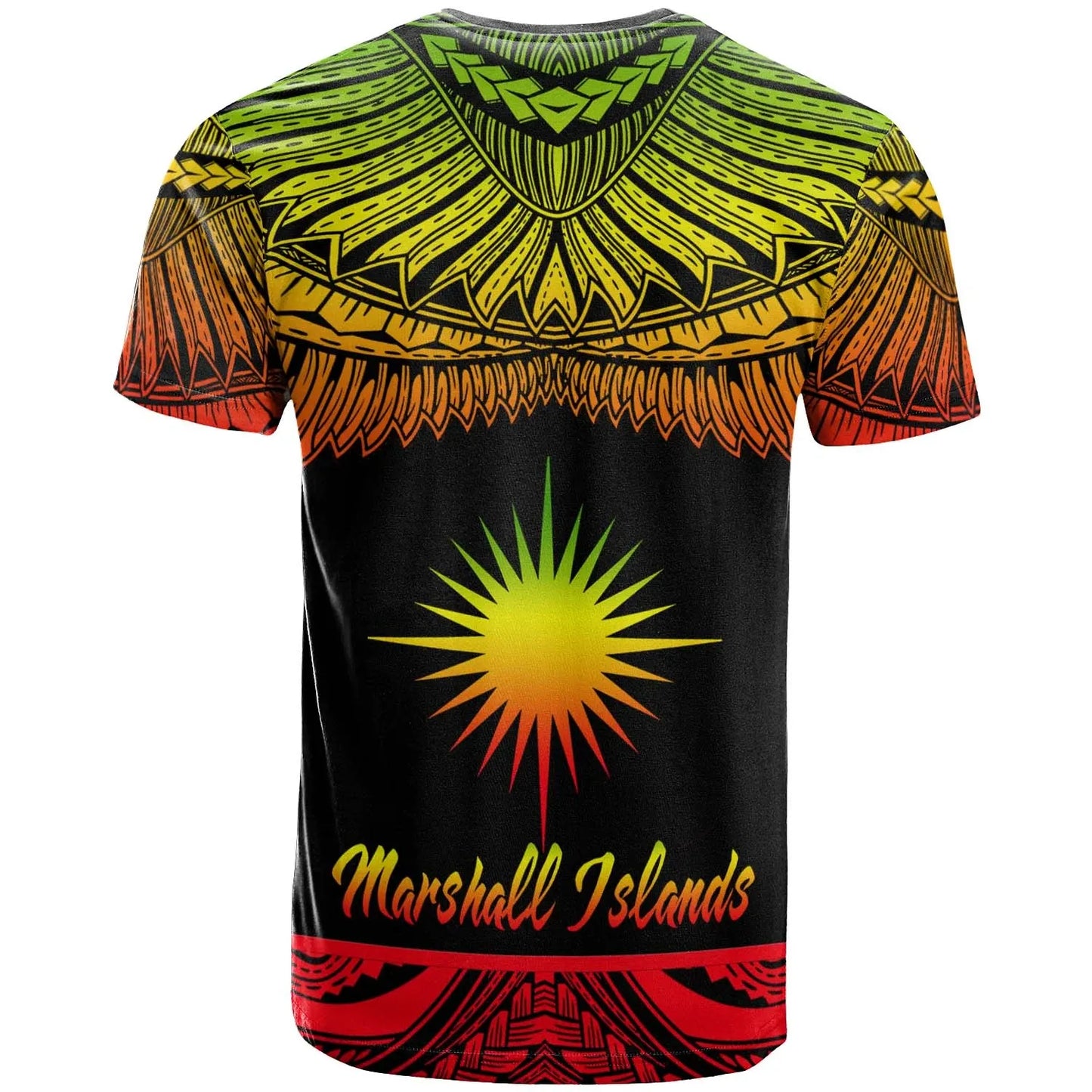 Marshall Islands Polynesian Custom Personalised T-Shirt - Marshall Islands Pride Reggae Version
